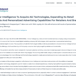 Inmar Intelligence To Acquire Aki Technologies