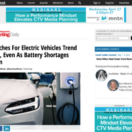 Searches For Electric Vehicles Trend High Even As Battery Shortages Loom